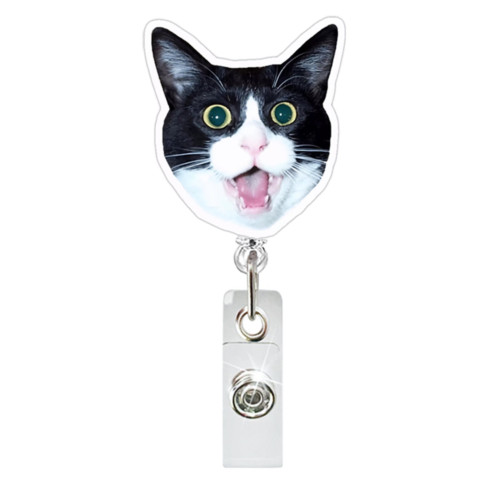 Wholesale Acrylic Retractable Badge Reel Doctor Nurse Keychain Card Easy Pull-up Buckle