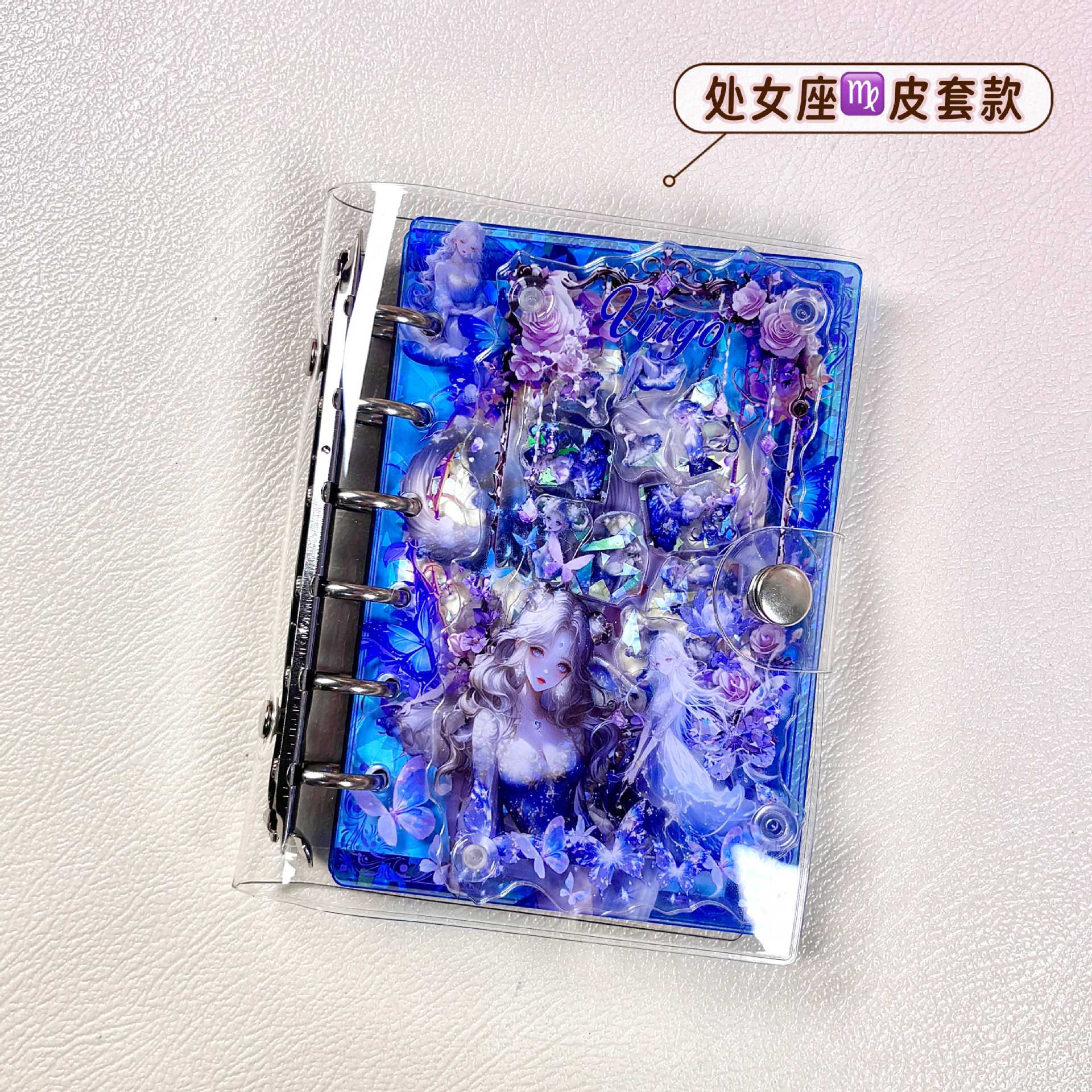 Wholesale Twelve Constellations Acrylic Shaker Book A7 Loose-leaf Notebook