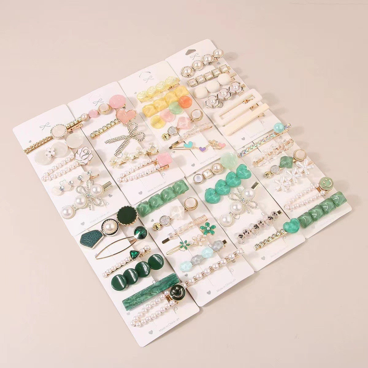 Wholesale Pearl Hairpin Small Flower Rhinestone Side Imitation Pearls Hair Clips