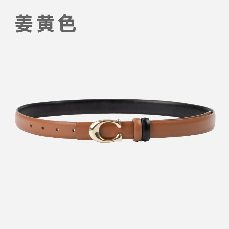 Wholesale Letter C Buckle Genuine Leather Belt