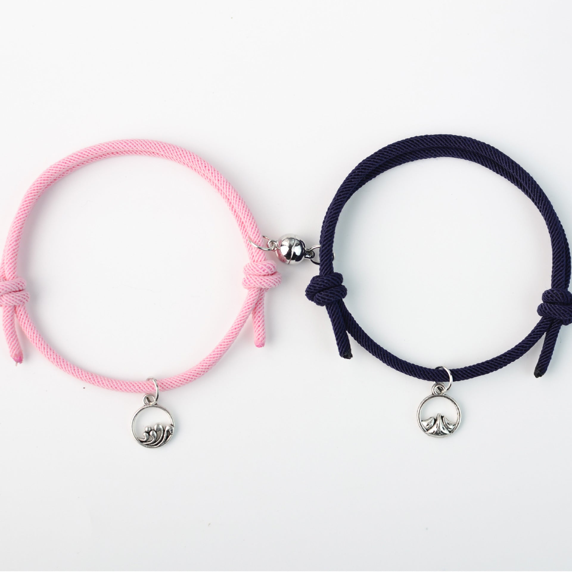 Wholesale  Magnetic Attraction Couple Pair Braided Cord Bracelets