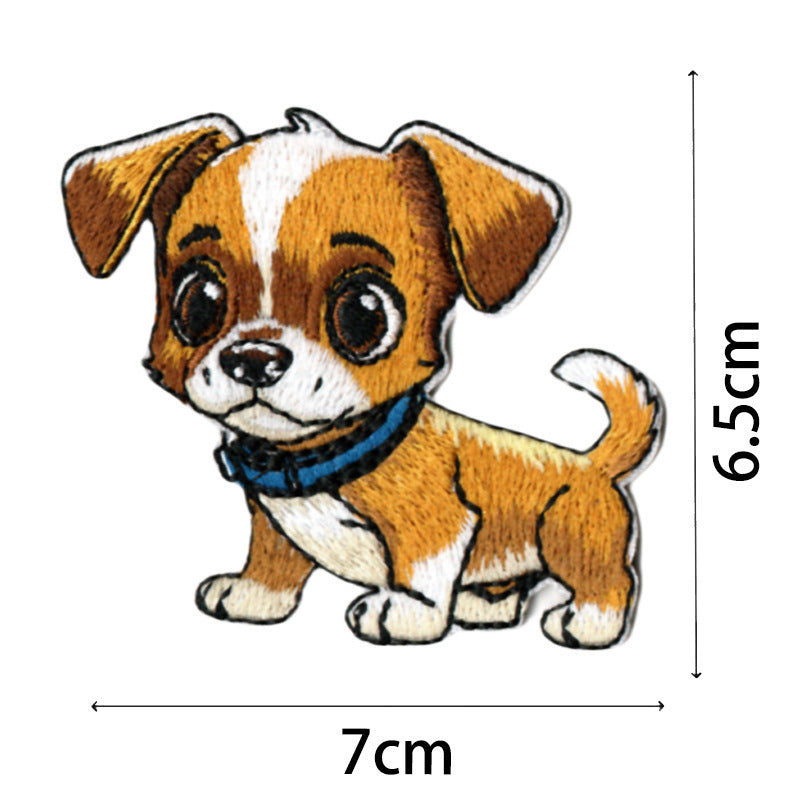 Wholesale Cartoon Puppy Embroidered Patches Set Of 9 Cute Applique Badges For Coats Fashion Accessory Gift