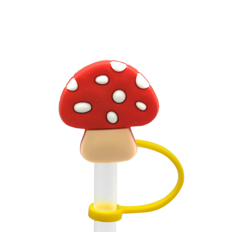 Wholesale 10pcs/pack  Cute cartoon straw cap straw cover silicone dust plug