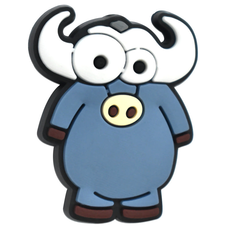 Wholesale  Random  100pcs/pack Cartoon Animal Series PVC Soft Rubber 3D Beads