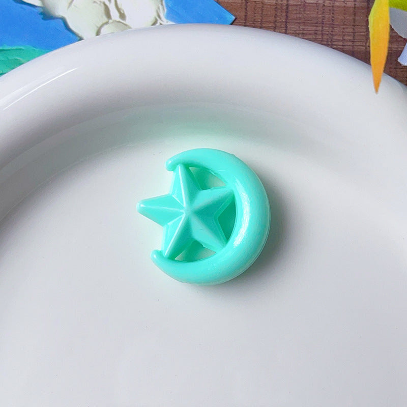 Wholesale 5pcs/pack  Acrylic through-hole star and moon shaped beads  Acrylic Beads