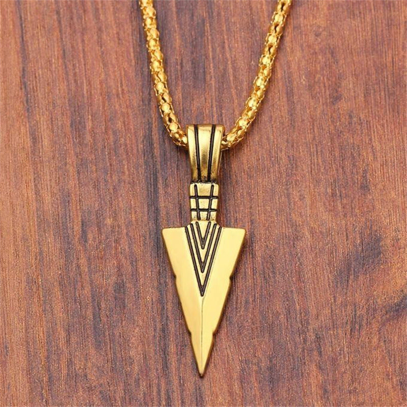 Wholesale Creative Alloy Retro Arrow Triangle Pendant Personalized Fashion Necklaces