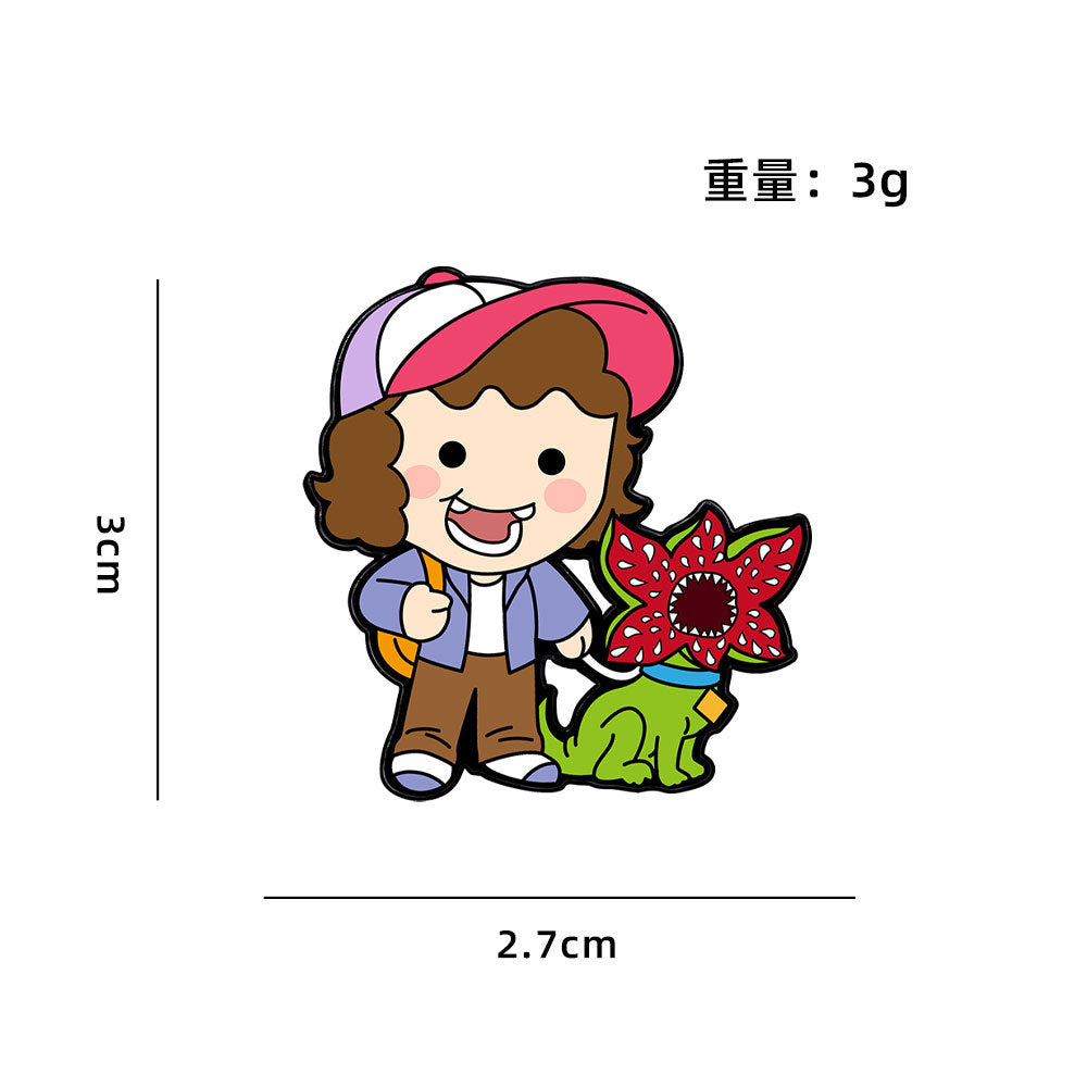 Wholesale Cute cartoon metal badge brooch