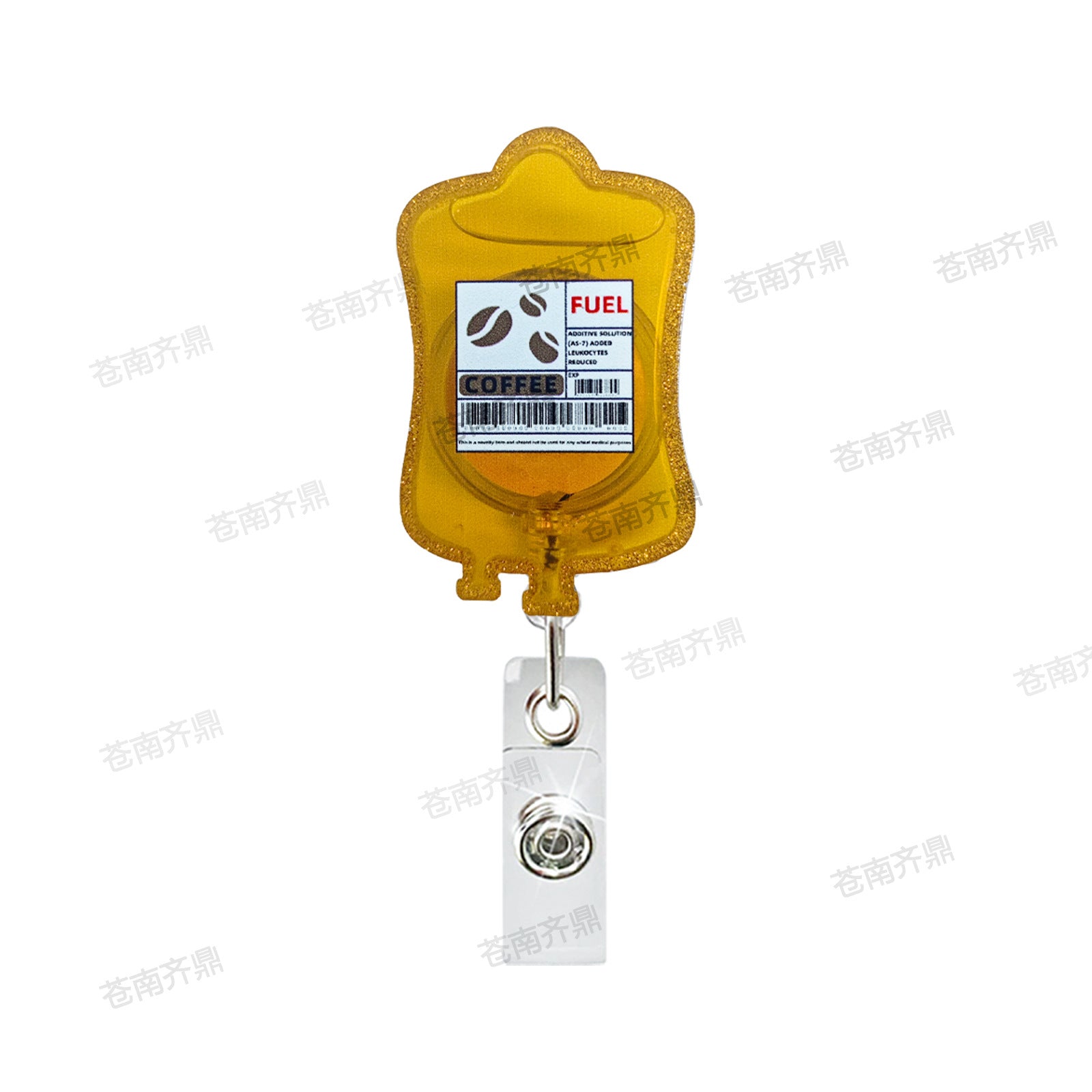 Wholesale Oil Medication bag medical acrylic badge reel retractable easy to pull