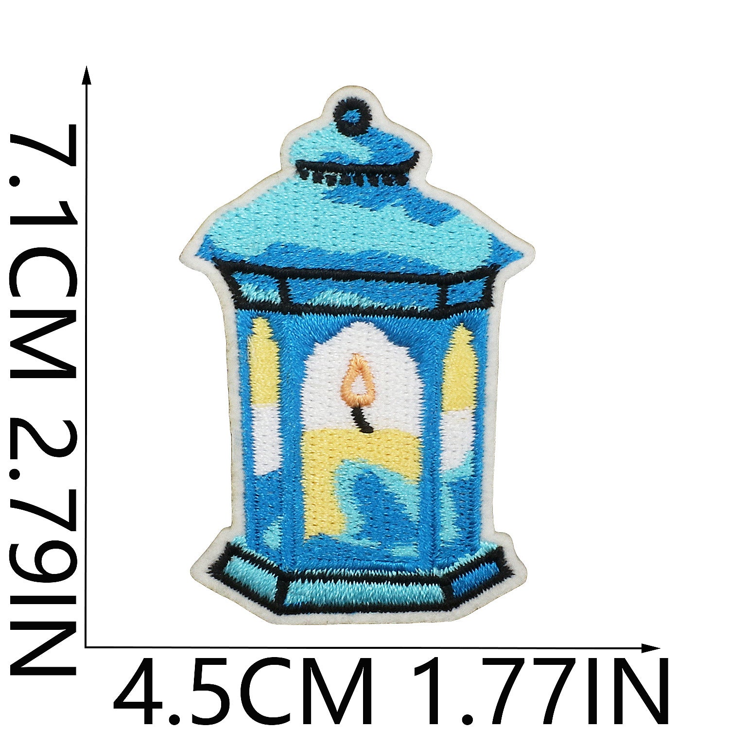 Wholesale Blue and white Christmas embroidered DIY Patches