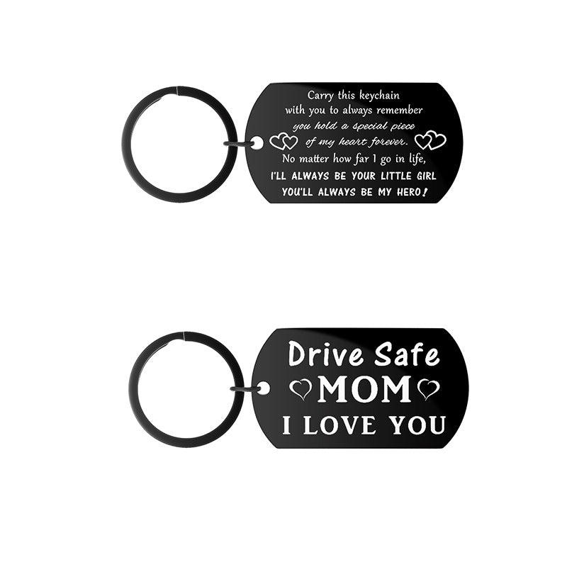 Wholesale Double-sided Engraved Stainless Steel Keychain