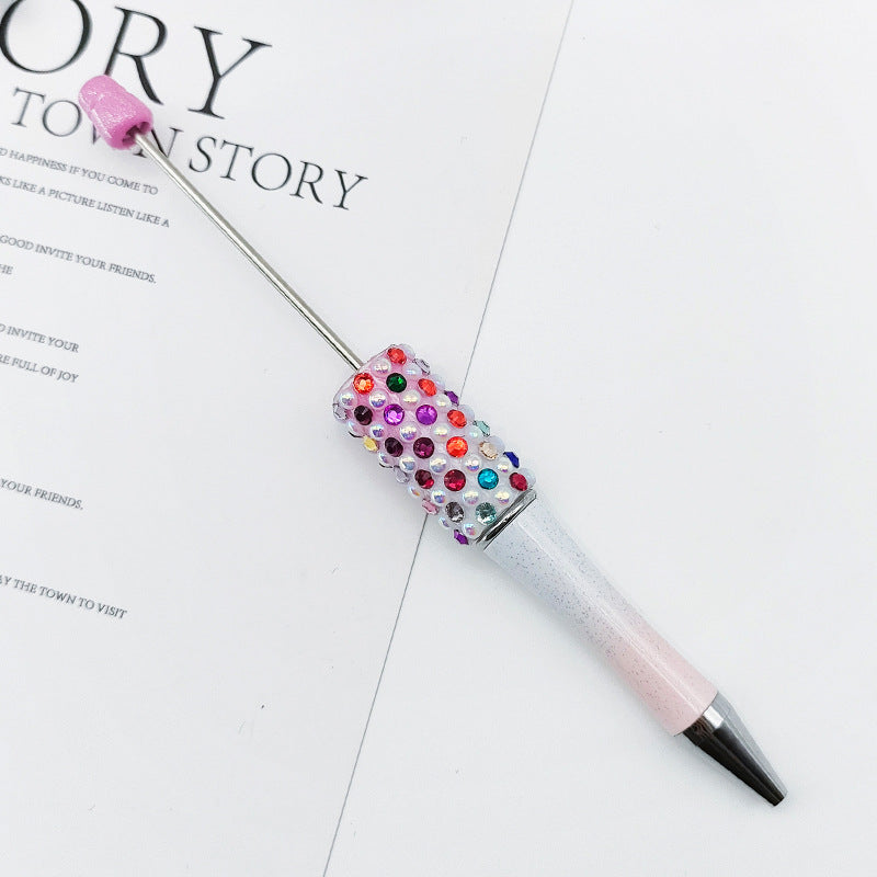 Wholesale Beadable Pens Gradient Color Candy Applied Diamond Pearl Beadable Pen