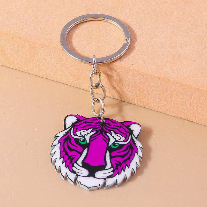 Wholesale Animal Umbrella Love Cartoon Cute Tiger Dinosaur Acrylic Keychain