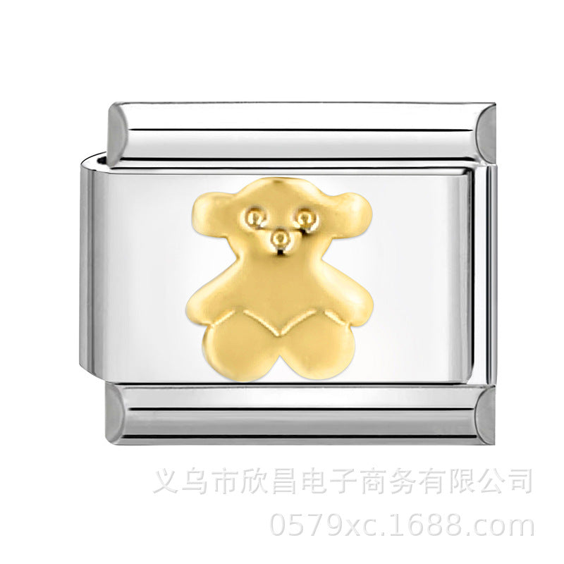 Wholesale Italian Charm Bracelet 9mm DIY Disassembly Stainless Steel Retro Brace Bracelet