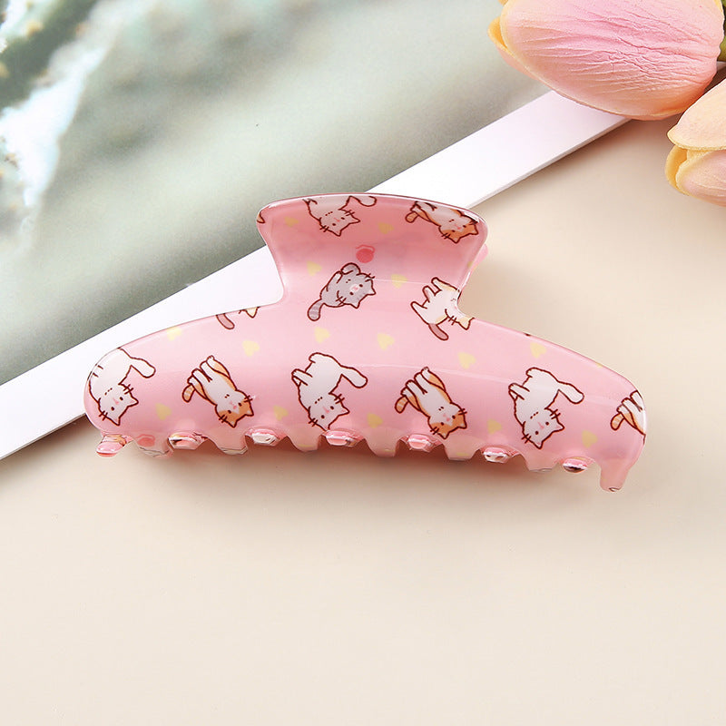 Wholesale New French Rhinestone Cat Hair Claw Clip Acrylic Hollow Women S Hair Accessory Cute Everyday Styling For Boutique Resale