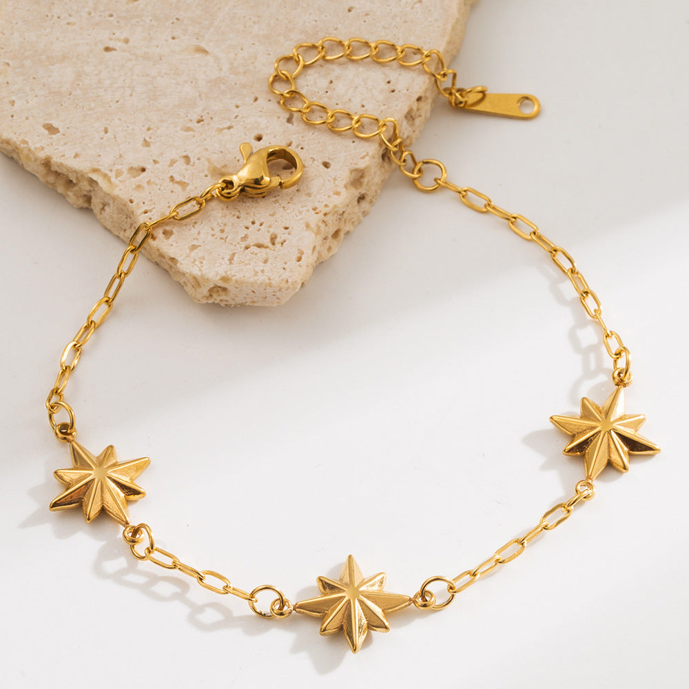 Wholesale titanium steel bracelet heart star pendant bracelet