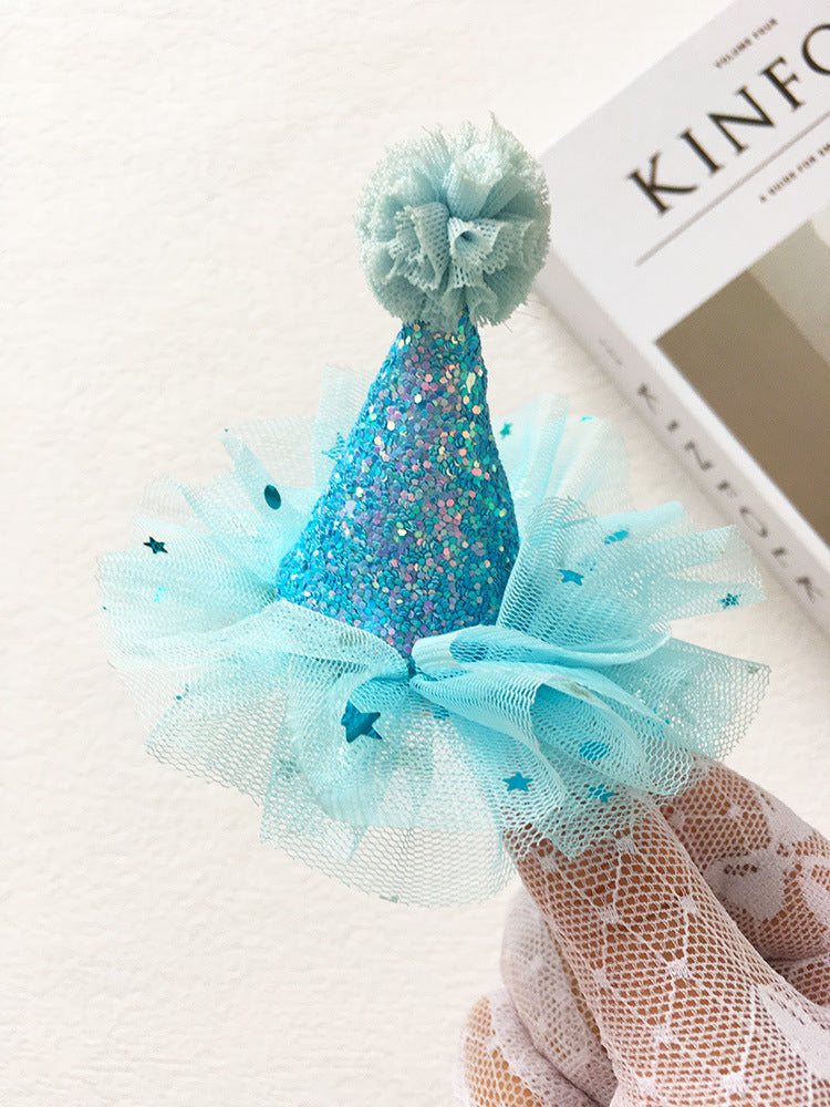 Wholesale Cute 3D Hat Hairpin Star Mesh Headdress