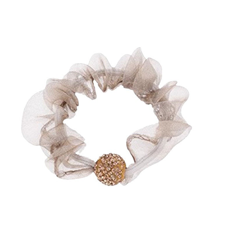 Wholesale leopard hair rope hair ring high sense rhinestone large women's hair accessories