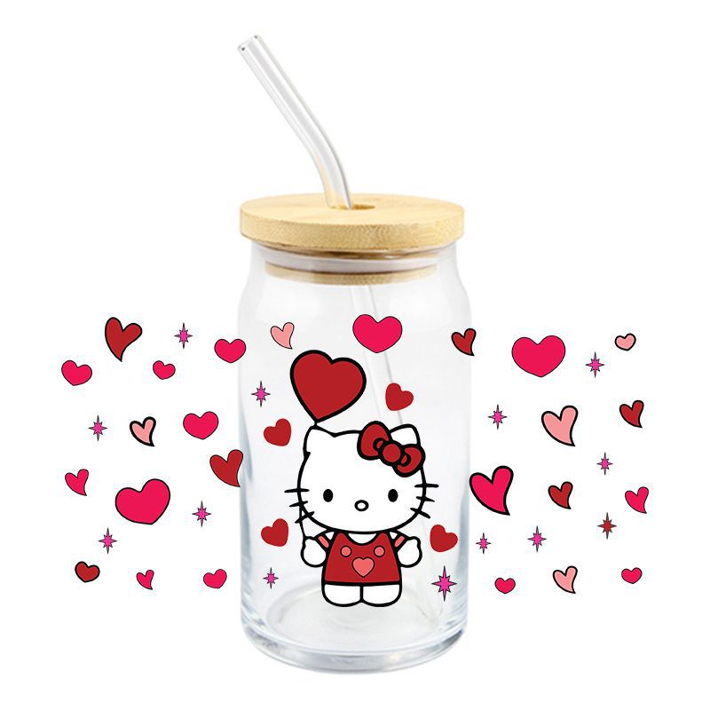 Wholesale 5pcs Cartoon Cute Cat 16oz Cup UV DTF Wraps OLY Exclusive