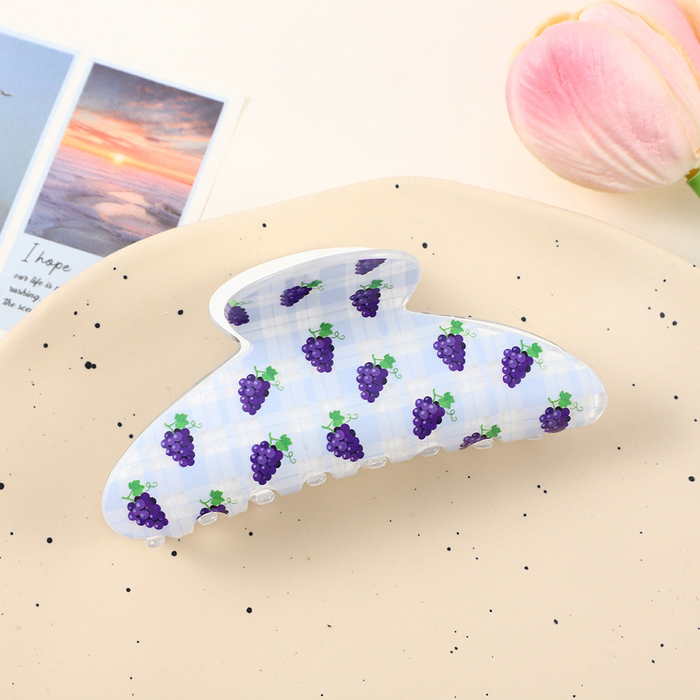 Wholesale Acetate Colorful Printed Large Claw Clip For Women Trendy Hair Accessory For Everyday Styling