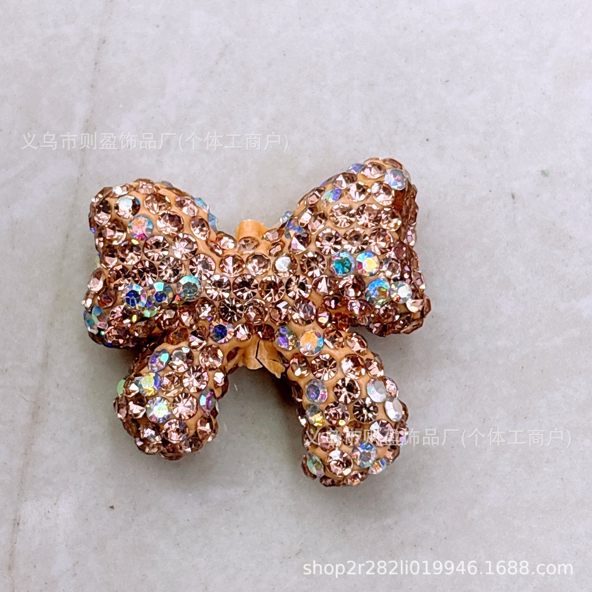 Wholesale 20pcs Heavy Industry with Drilled Pottery Clay Butterfly Bow Float Vertical Hole Beads