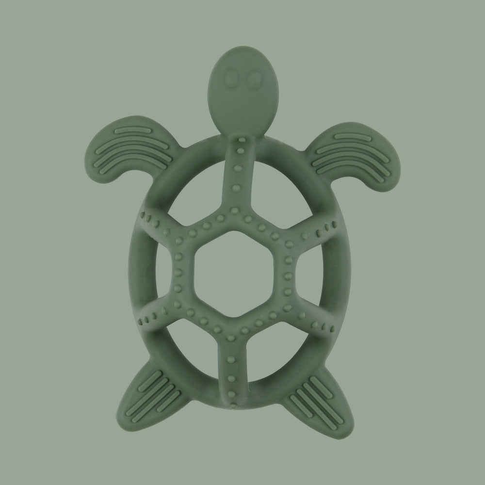 Wholesale 10pcs/pack Hemispherical Hollow Silicone Teether Baby Turtle Molar Stick Toy