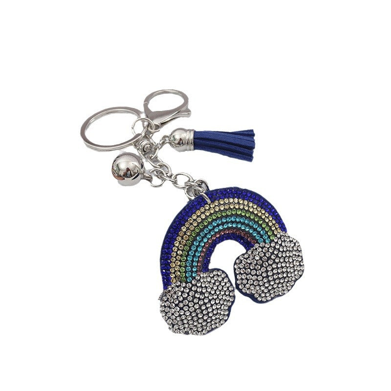 Wholesale Creative Rainbow Hot Diamond Keychain