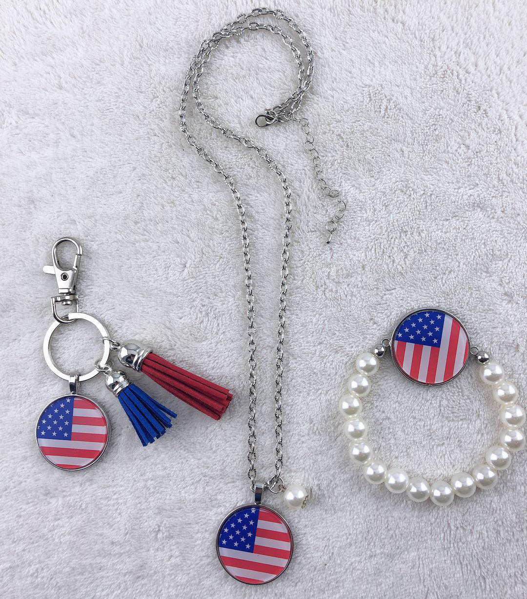 Wholesale Independence Day Alloy Keychain