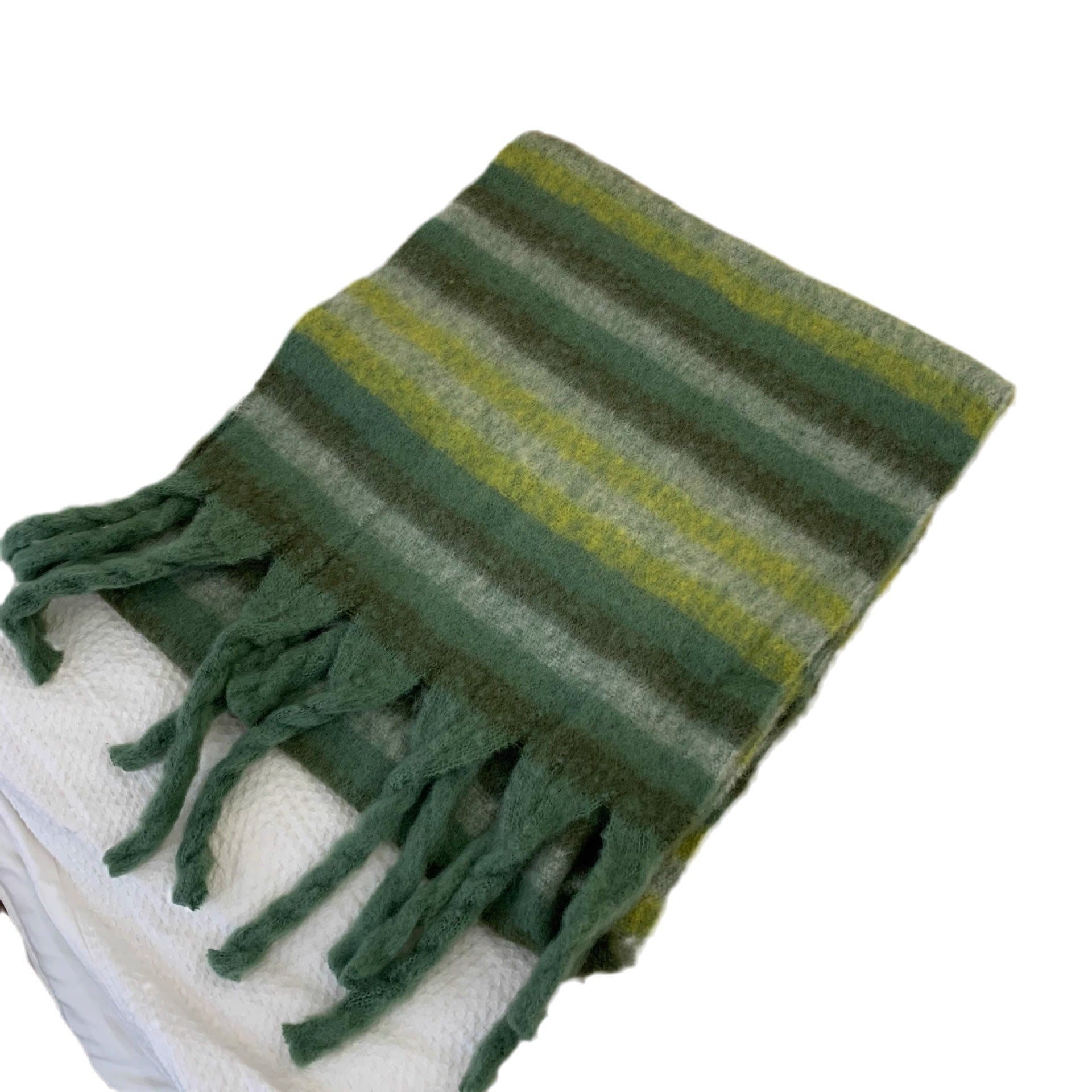 Wholesale Colorful Warm Striped Acrylic Scarf