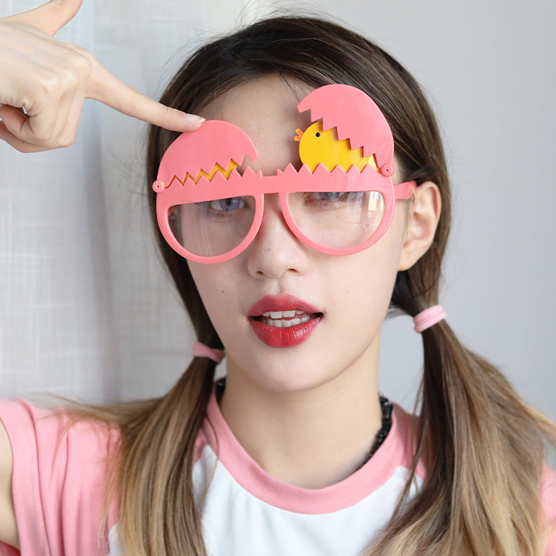 Wholesale Easter ABS Chicken Eggshell Rabbit Easter Egg Children's Adult Party Glasses