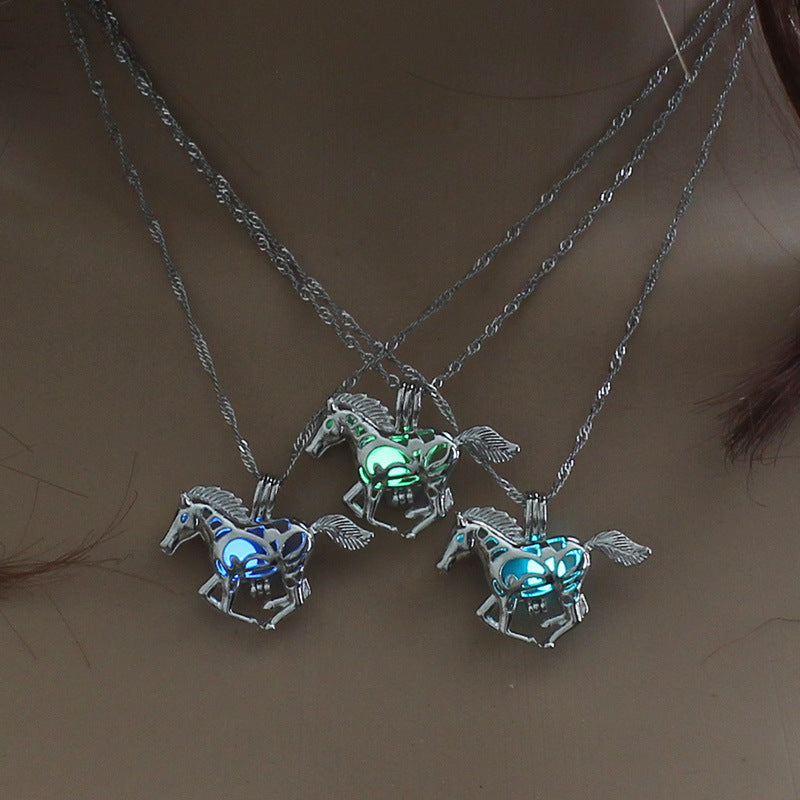 Wholesale Alloy Luminous Hollow Necklaces