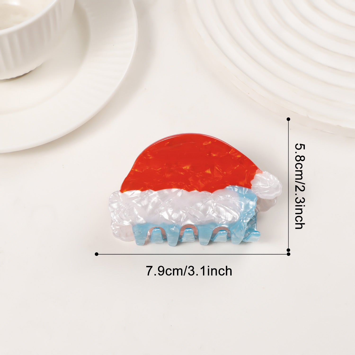 Wholesale PVC Hair Claw Clip Christmas Snowman Gingerbread Candy Cane Theme Holiday Party Hair Accessory For Women
