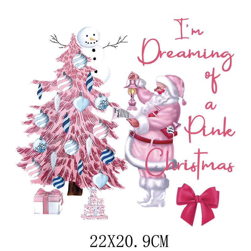 Wholesale Christmas series thermal transfer hot stamping stickers UV DTF Ready to Press Transfers Wraps