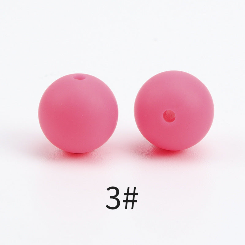 Wholesale 100pcs Round Color Silicone Loose Beads