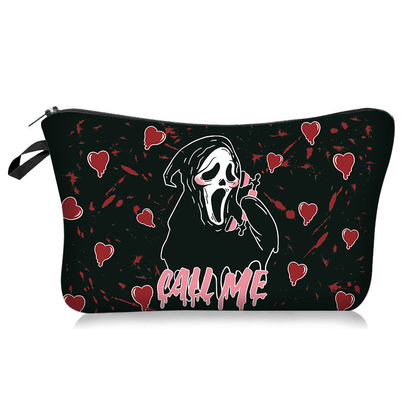 Wholesale Love Skull Series Cosmetic Bag Portable Travel Toiletry Bag