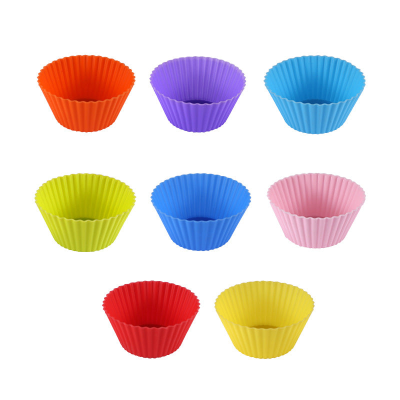 Wholesale Silicone Mold High Temperature Resistant Muffin Cup Candy Round Puff Baking Tool
