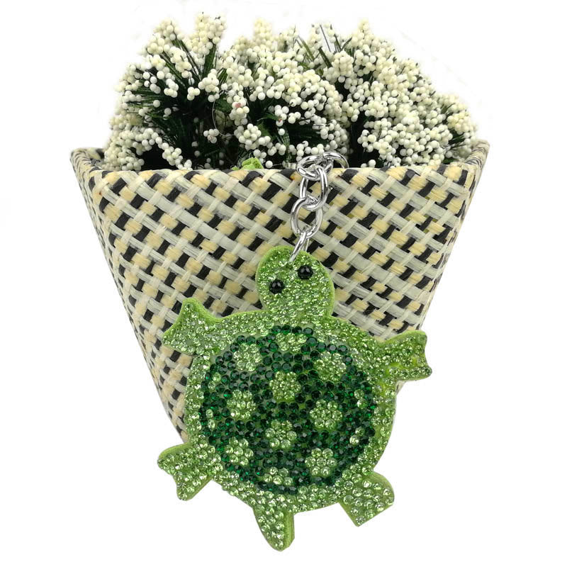 Wholesale 4pcs Turtle Water Diamond Rhinestone Keychain