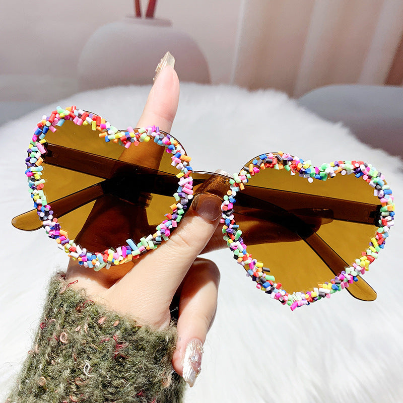 Wholesale Love Personalized Stickers Fashion Heart Party Trendy Beach Sunglasses