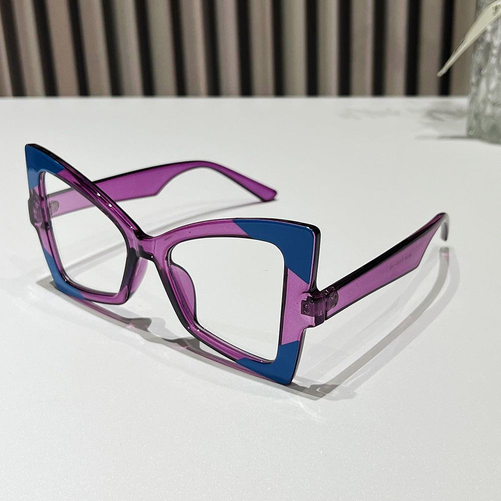 Wholesale Butterfly Cat-eye Colorful Pattern Sunglasses