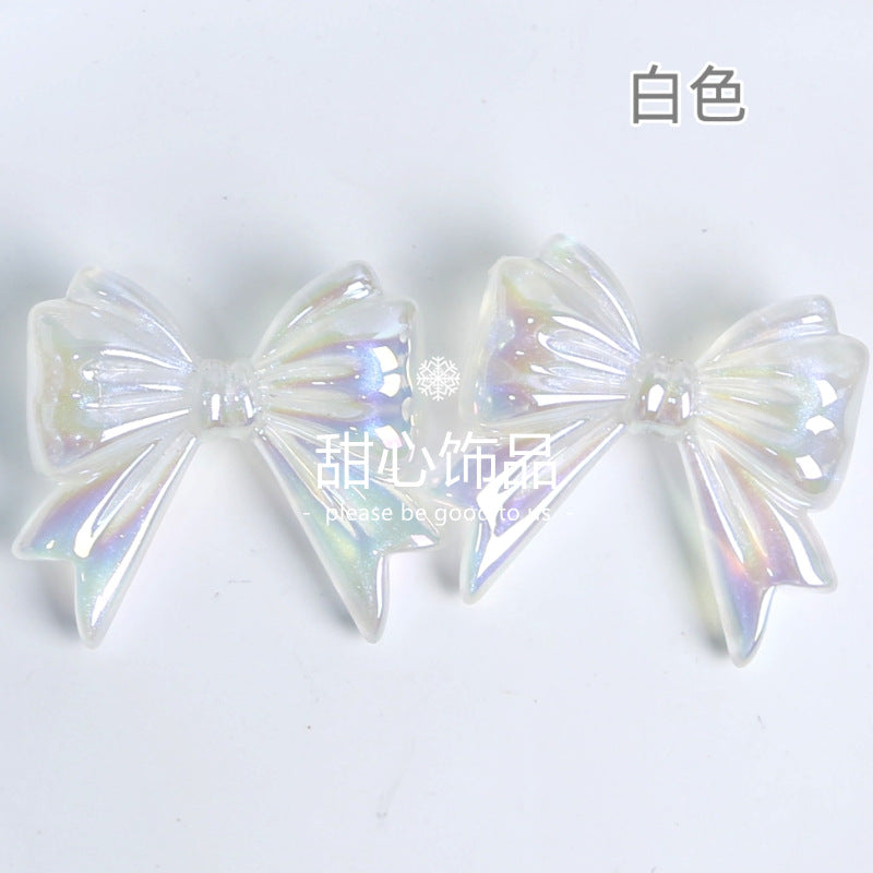 Wholesale 10PCS Starry Sky Bright Galaxy Bow Tie Diy Mobile Phone Chain Bag Pendant Jewelry