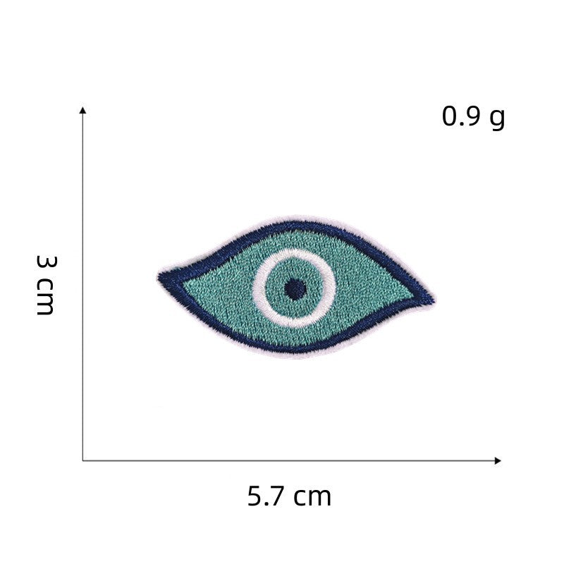 Wholesale Embroidered Evil Eye Iron On Patch Blue Eye Applique Trendy Decorative Accessory For Bags And Clothing Boutique Resale