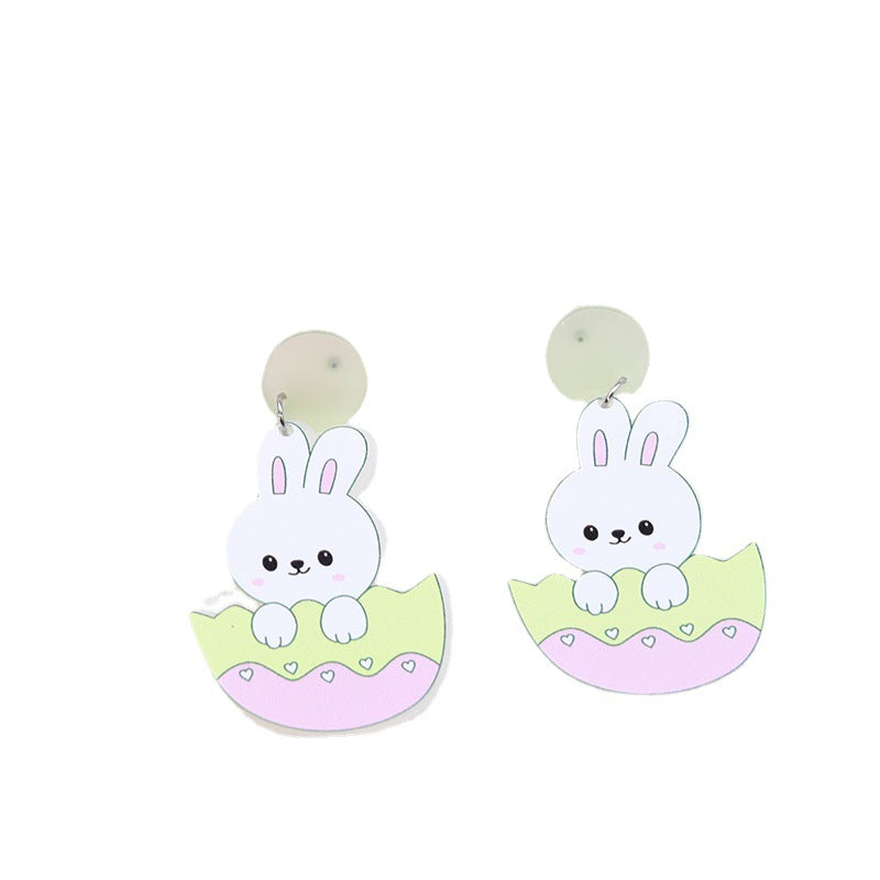 Wholesale Easter Rabbit Radish Chicken Acrylic Earrings