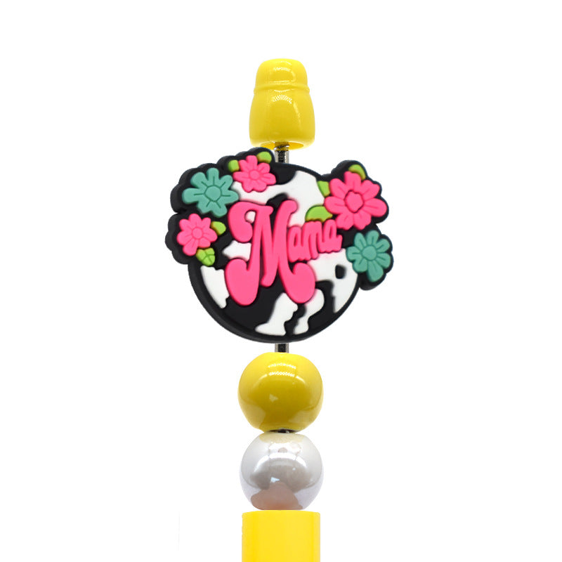 Wholesale Random  100pcs/pack Cartoon Love Mom Beads Focal Beads