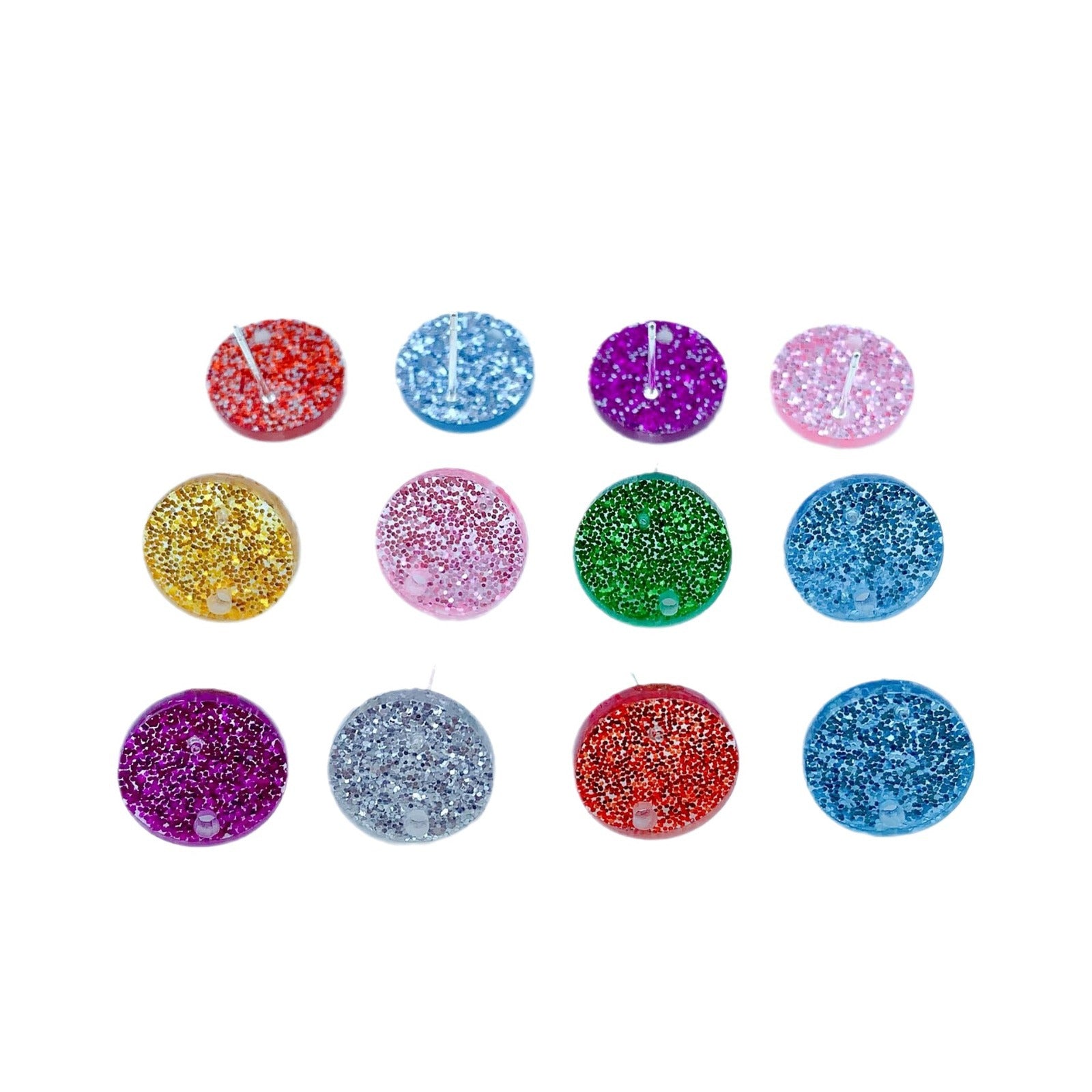 Wholesale 50pcs Handmade DIY Acrylic Onion Powder Round Colorful Earrings
