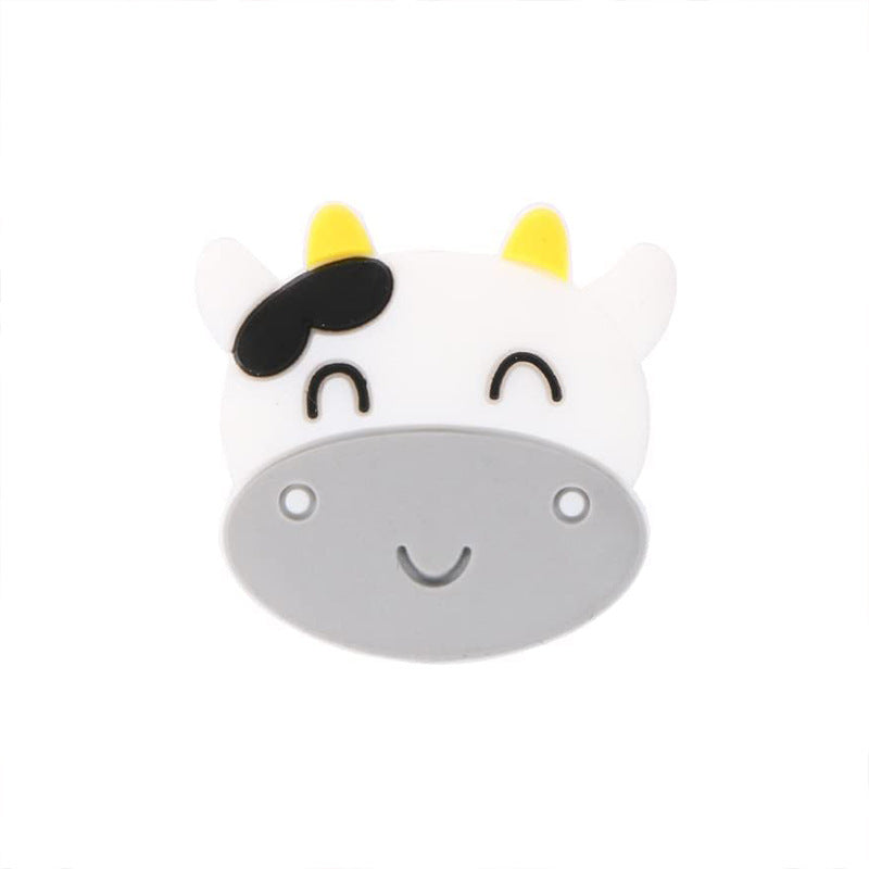 Wholesale 20PCS Cartoon Bull Head DIY Beaded Pen Ornaments Silicone Beads