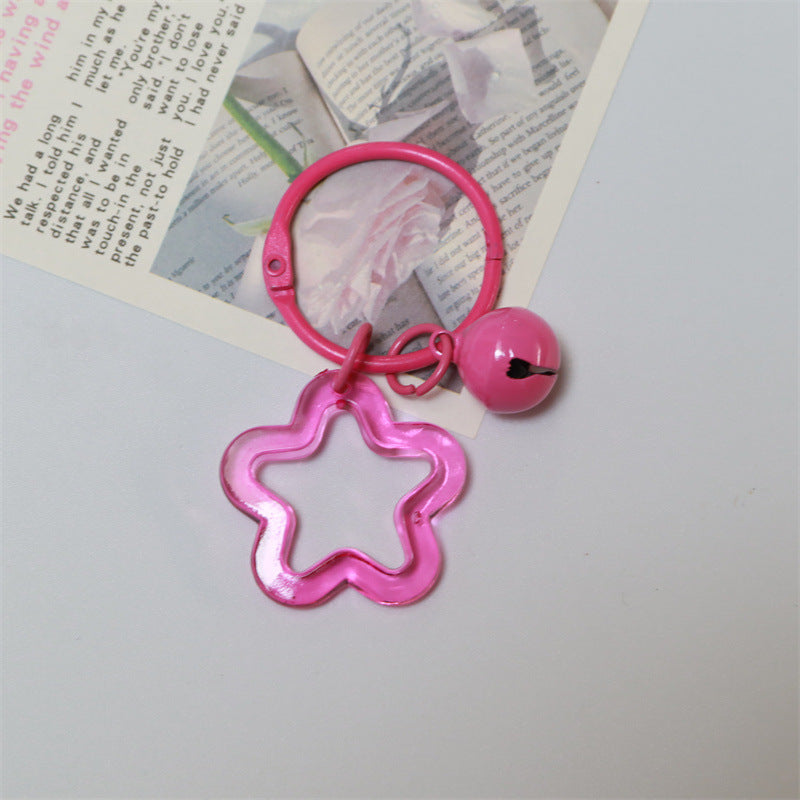 Wholesale Acrylic colorful five-pointed star key chain