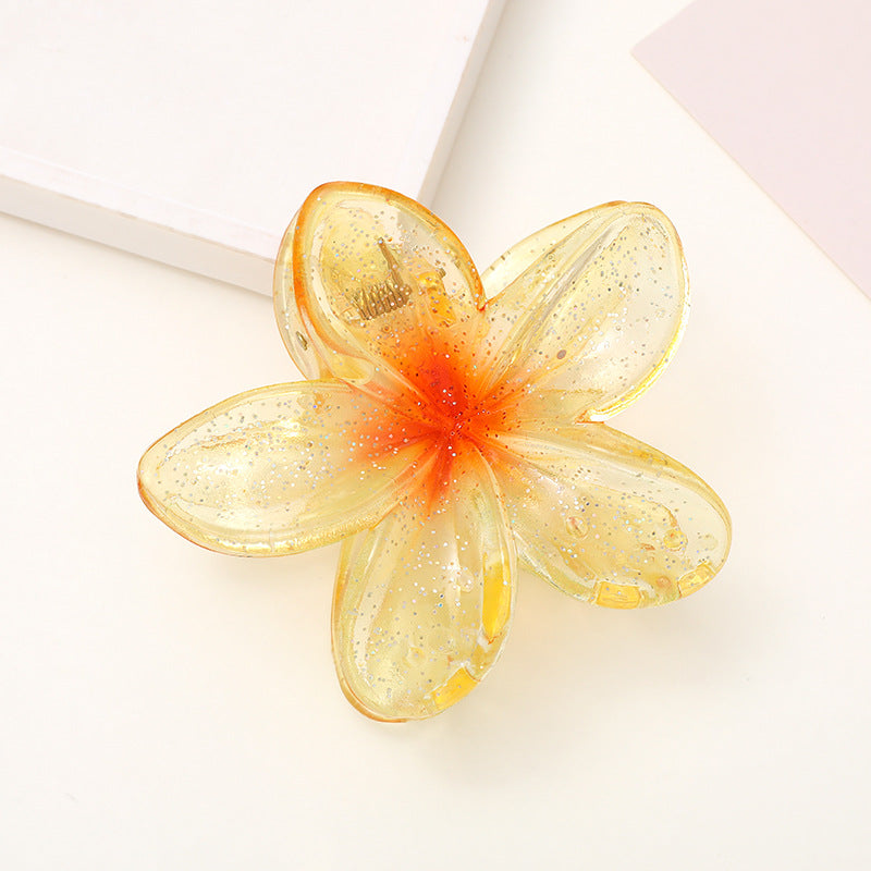 Wholesale colorful acrylic frangipani hairpins