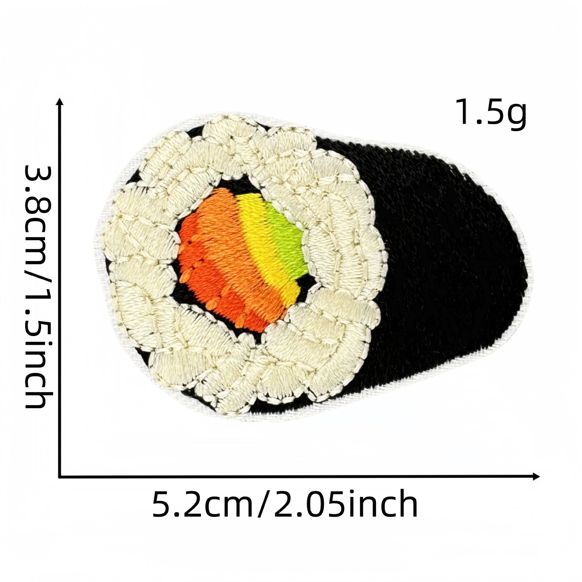 Wholesale Cartoon salmon sushi embroidery DIY Patches