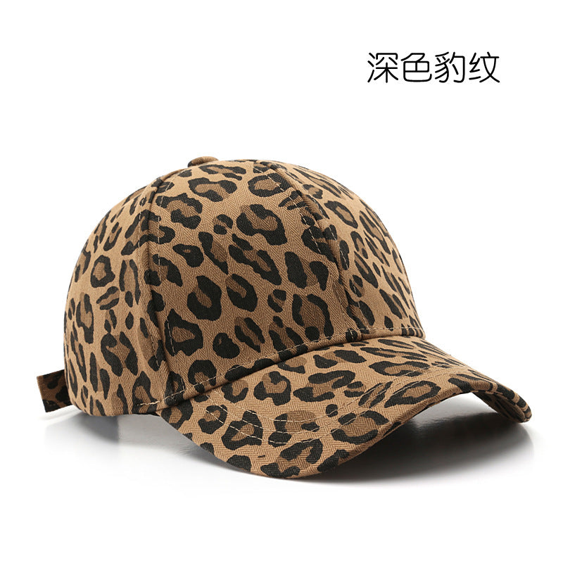 Wholesale Western Style Fashion Leopard Print Curved Brim Baseball Cap