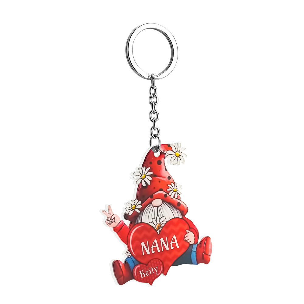 Wholesale Acrylic Stainless Steel Keychain Christmas Halloween Thanksgiving