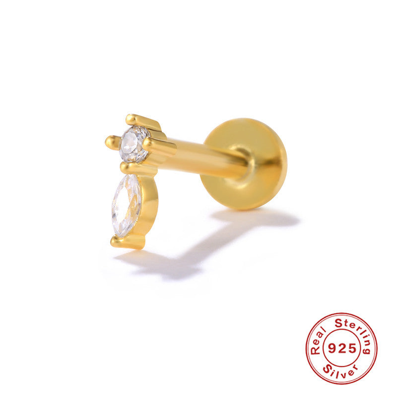 Wholesale S925 Sterling Silver Piercing Inner Thread Ear Piercing Ear Bone Nails